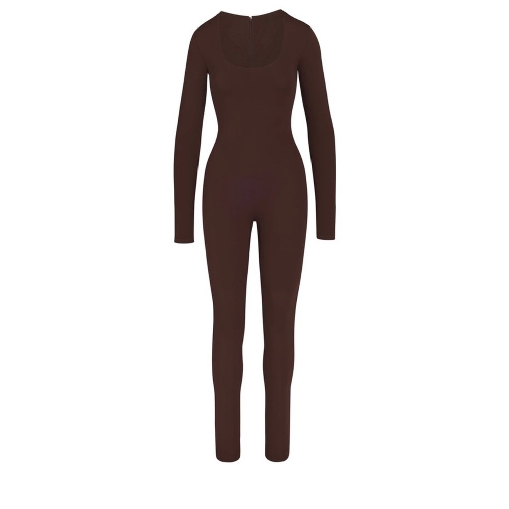 Skims cocoa Long Sleeve Jumpsuit
